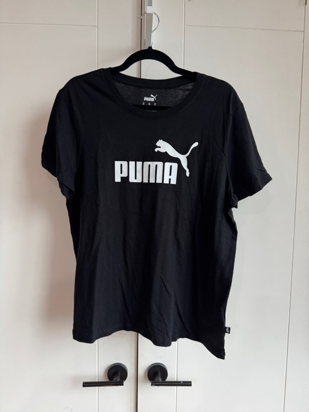 Puma Black Tee with White Logo
